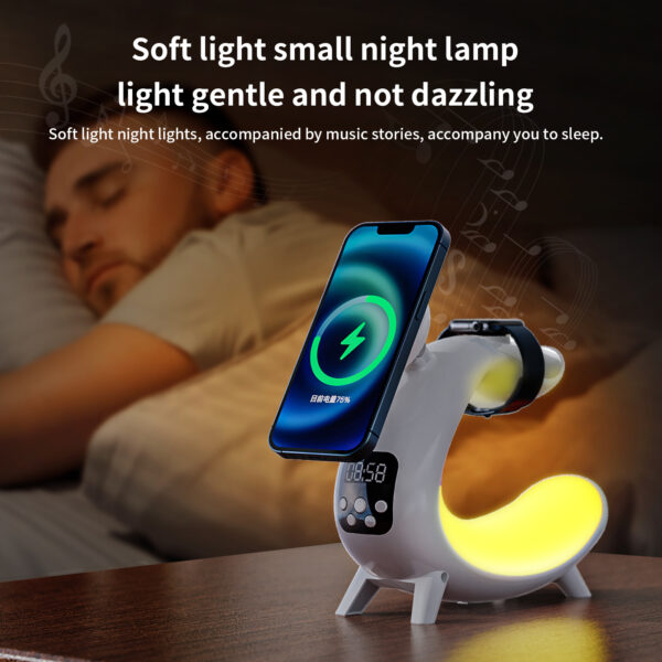 Liuyi Multi-function Wireless Charging Bedside Table Lamp - Image 4