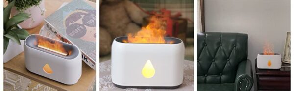 Two-color Aroma Diffuser Home Office Desk Surface Panel 3D Flame Humidifier - Image 6