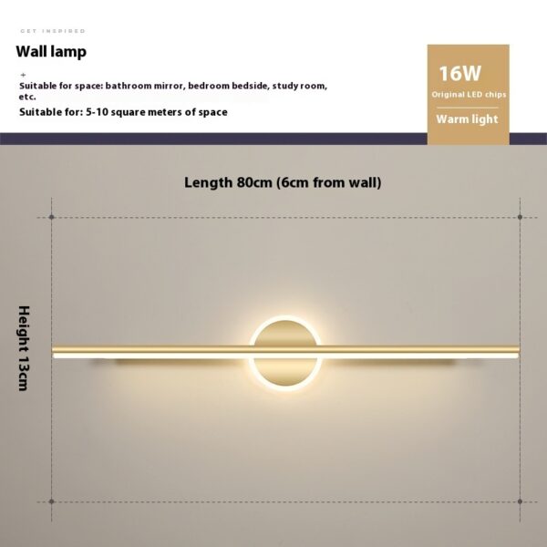 Makeup Mirror Dressing Table Led Fill Light Simple Wall Lamp - Image 9