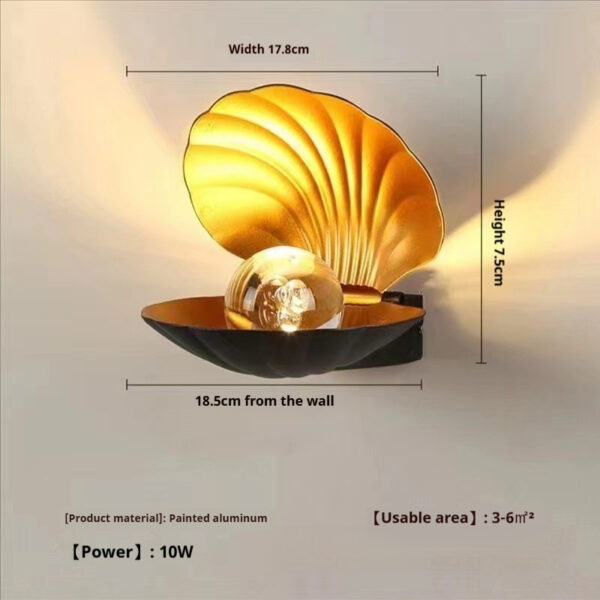 Pearl Shell Creative Outdoor Waterproof Simple Modern Wall Lamp - Image 3