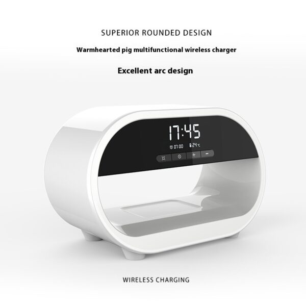 Small Night Lamp Multi-purpose Alarm Clock Wireless Charger - Image 4