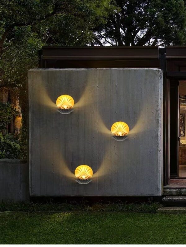 Pearl Shell Creative Outdoor Waterproof Simple Modern Wall Lamp - Image 5