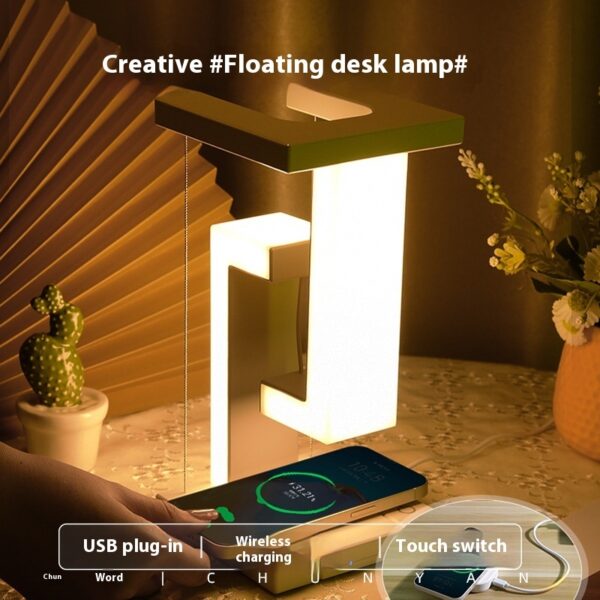 Creative New Suspension Table Lamp Mobile Phone Wireless Charging Small Night Lamp - Image 2