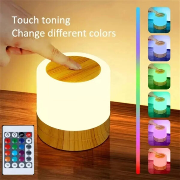 Mini Table Lamp Sensor Bedside Lamps 1200mAh Rechargeable LED Night Light Bedside Table Desk Lamp Bedroom Living Room - Image 9