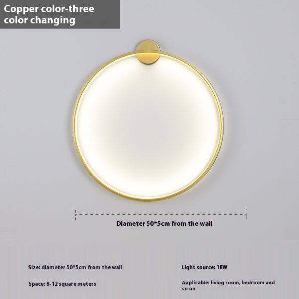 Bedroom Ring Bedside Lamp Minimalist Wall Lamp - Image 5