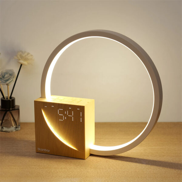 Bedside Lamp Touch Table Lamp With Natural Sounds, Desk Lamp With Alarm Clock, Touch Control 3 Levels Brightness Home Decor - Image 2