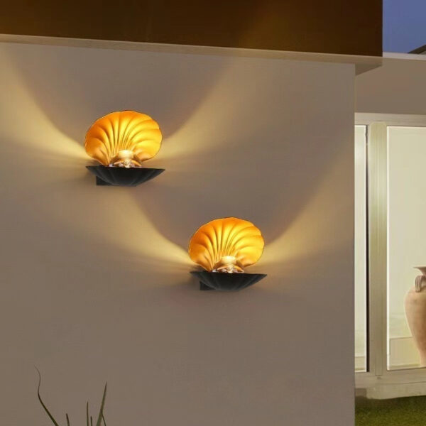 Pearl Shell Creative Outdoor Waterproof Simple Modern Wall Lamp