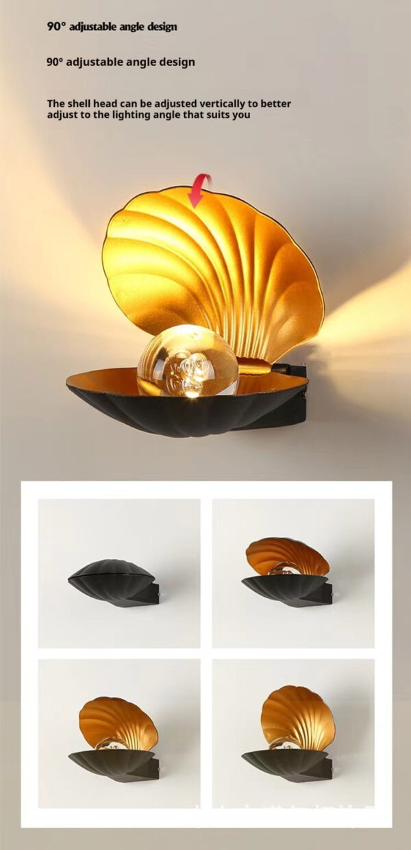 Pearl Shell Creative Outdoor Waterproof Simple Modern Wall Lamp - Image 4