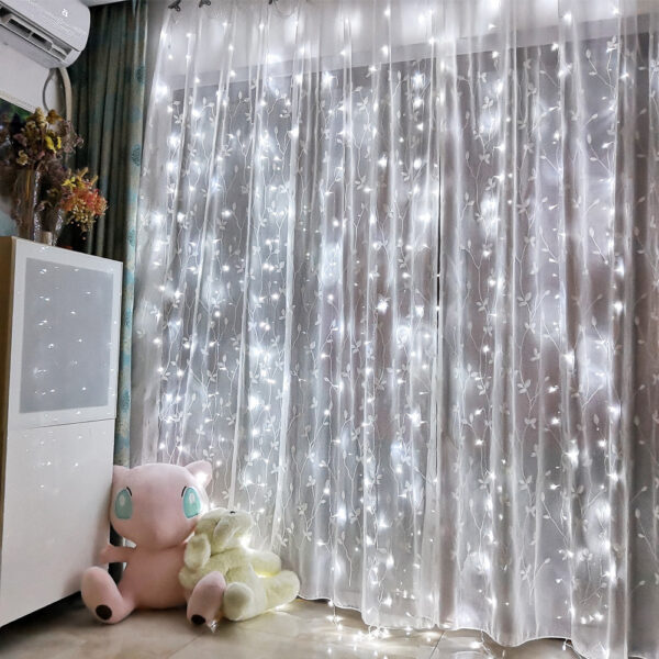 Sound Control Christmas Decoration Light String USB Remote Control Curtain - Image 5