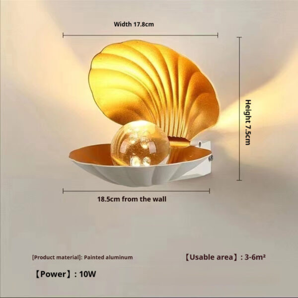 Pearl Shell Creative Outdoor Waterproof Simple Modern Wall Lamp - Image 6