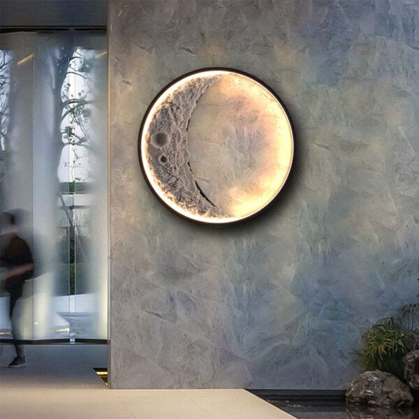 Living Room Bedroom Moon Wall Lamp Background Wall Decorative Lamp - Image 3