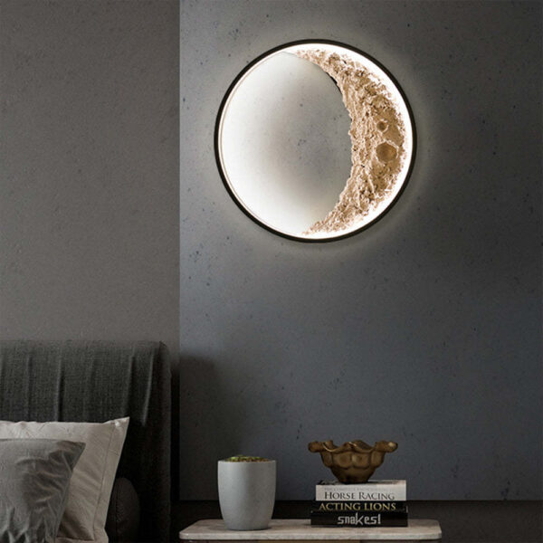 Living Room Bedroom Moon Wall Lamp Background Wall Decorative Lamp - Image 4