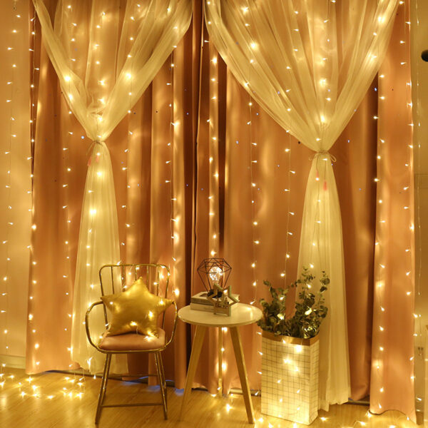 Sound Control Christmas Decoration Light String USB Remote Control Curtain - Image 3